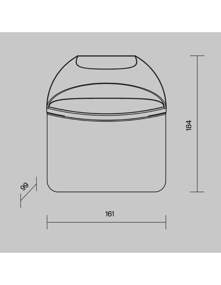 Outdoor wall lamps - Maytoni Outdoor Gloss LED wall sconce/wall lamp 7W 500lm 3000K IP65 Graphite O447WL-L7GF3K - product kolory-swiatla.pl 6
