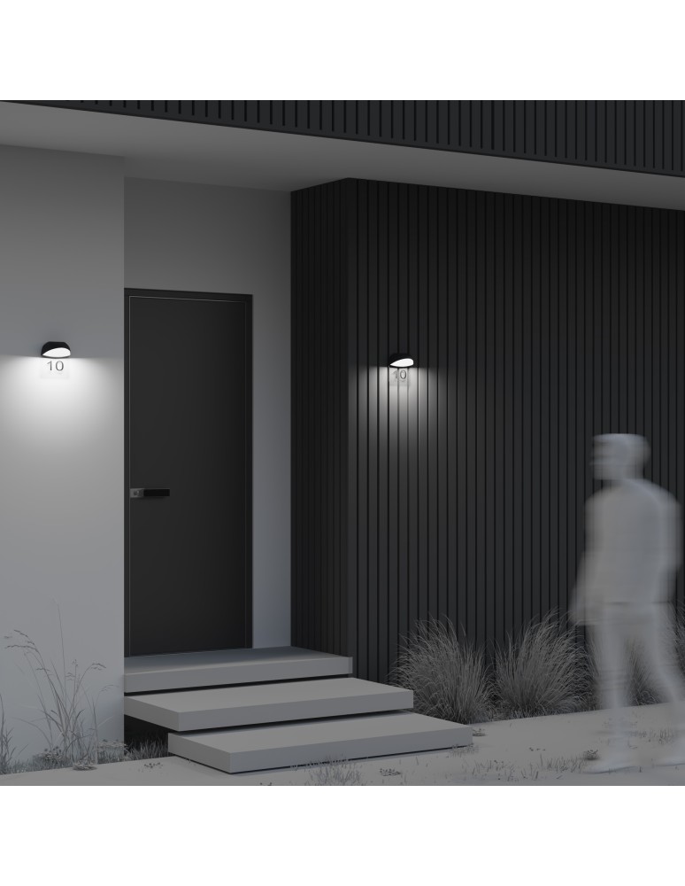 Outdoor wall lamps - Maytoni Outdoor Gloss LED wall sconce/wall lamp 7W 500lm 3000K IP65 Graphite O447WL-L7GF3K - product kolory-swiatla.pl 7