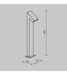 Standing garden lamps - Maytoni Outdoor Guss Garden LED 15W 550lm 3000K IP65 Graphite O592FL-L15GF3K. - product 6