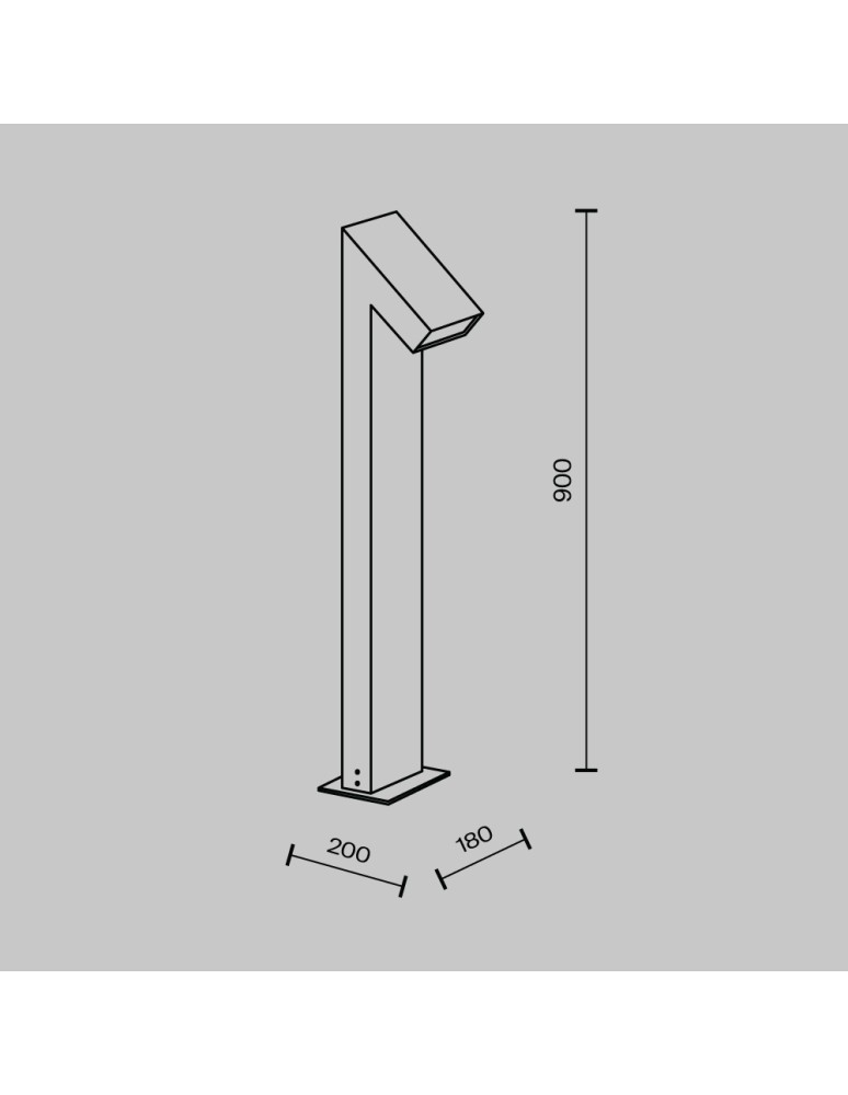 Standing garden lamps - Maytoni Outdoor Guss Garden LED 15W 550lm 3000K IP65 Graphite O592FL-L15GF3K. - product kolory-swiatla.pl 6