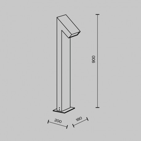 Maytoni Zewnętrzna Guss Ogrodowa LED 15W 550lm 3000K IP65 Graphite O592FL-L15GF3K