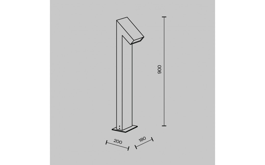 Maytoni Zewnętrzna Guss Ogrodowa LED 15W 550lm 3000K IP65 Graphite O592FL-L15GF3K