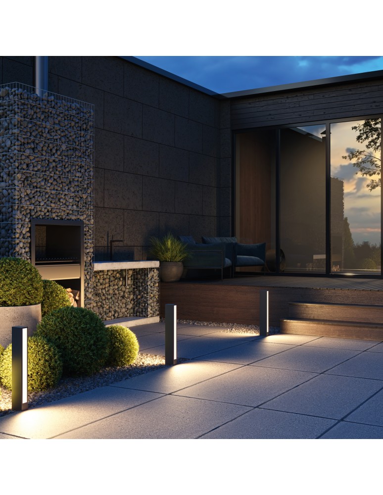 Standing garden lamps - Maytoni Outdoor Hof Garden LED 12W 450lm 3000K IP65 Graphite O422FL-L12GF. - product kolory-swiatla.pl 2