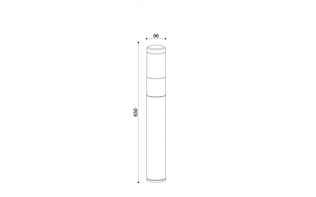 Maytoni Zewnętrzna Koln Ogrodowa LED 8W 450lm 4000K IP54 Black O590FL-L8B4K1