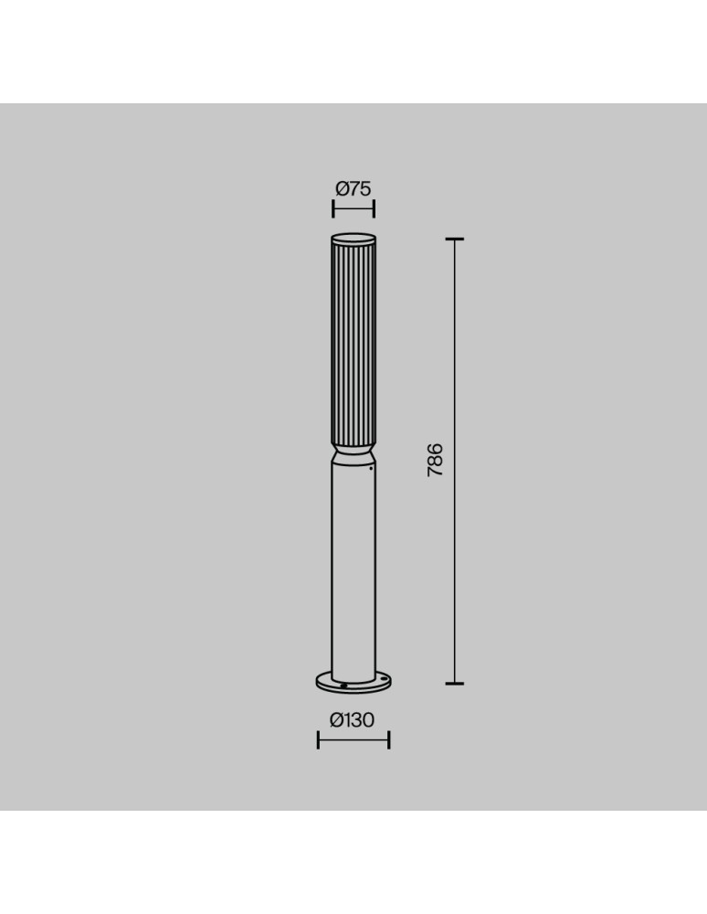 Standing garden lamps - Maytoni Outdoor Garden Lithium LED 12W 750lm 3000K IP65 Graphite O593FL-L12GF3K. - product kolory-swiatla.pl 6