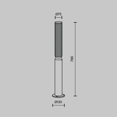 Maytoni Zewnętrzna Lit Ogrodowa LED 12W 750lm 3000K IP65 Graphite O593FL-L12GF3K