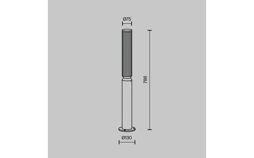 Maytoni Zewnętrzna Lit Ogrodowa LED 12W 750lm 3000K IP65 Graphite O593FL-L12GF3K