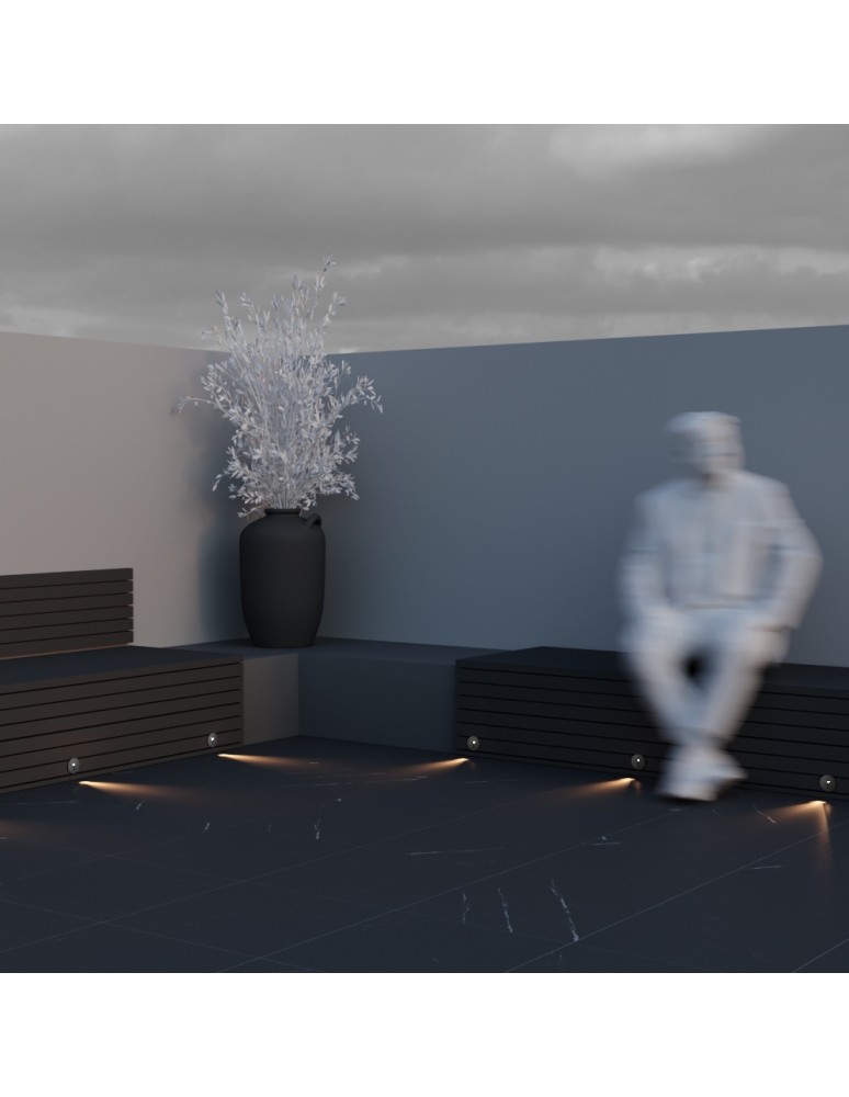 Lamps for path lighting - Maytoni Outdoor Lock LED Stairway/Walkway Lighting 3W 10lm 3000K IP54 Black O014SL-L3B3K. - product kolory-swiatla.pl 6