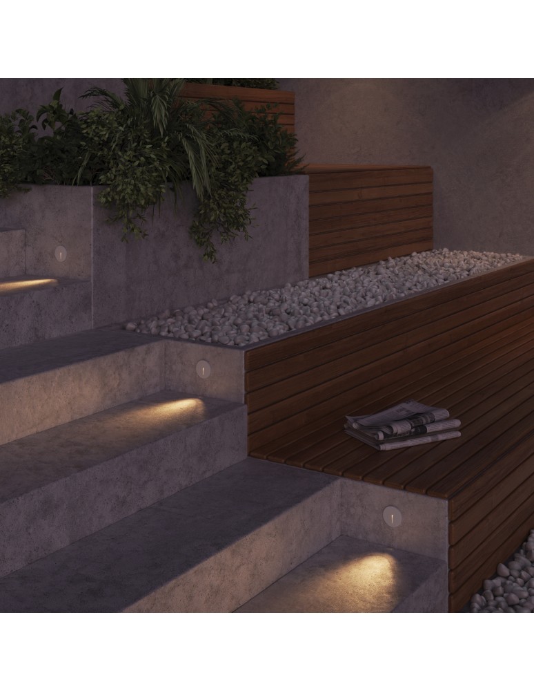 Lamps for path lighting - Maytoni Outdoor Lock LED Stairway/Walkway Lighting 3W 10lm 3000K IP54 White O014SL-L3W3K. - product kolory-swiatla.pl 2