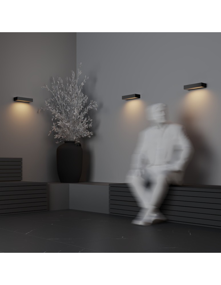 Outdoor wall lamps - Maytoni Outdoor Lot LED wall sconce/wall lamp 10W 350lm 3000K IP65 Graphite O428WL-L10GF3K - product kolory-swiatla.pl 6