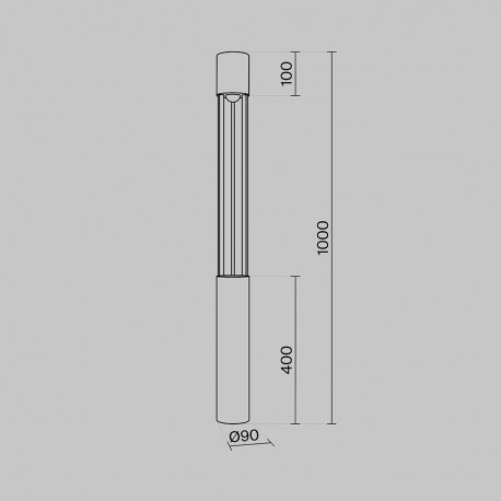 Maytoni Zewnętrzna Mill Ogrodowa LED 12W 1000lm 3000K IP65 Graphite O427FL-L12GF3K