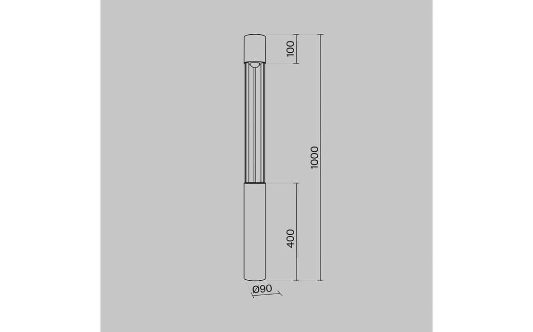 Maytoni Zewnętrzna Mill Ogrodowa LED 12W 1000lm 3000K IP65 Graphite O427FL-L12GF3K