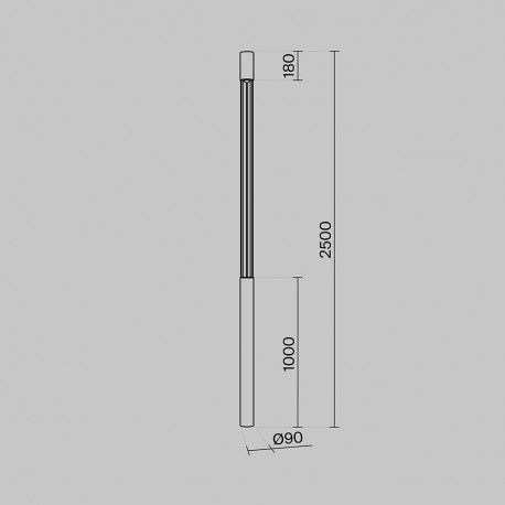 Maytoni Zewnętrzna Mill Ogrodowa LED 30W 2200lm 3000K IP65 Graphite O427FL-L30GF3K