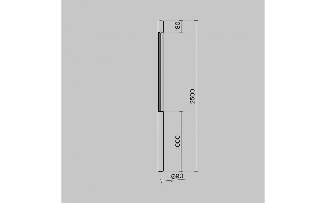 Maytoni Zewnętrzna Mill Ogrodowa LED 30W 2200lm 3000K IP65 Graphite O427FL-L30GF3K