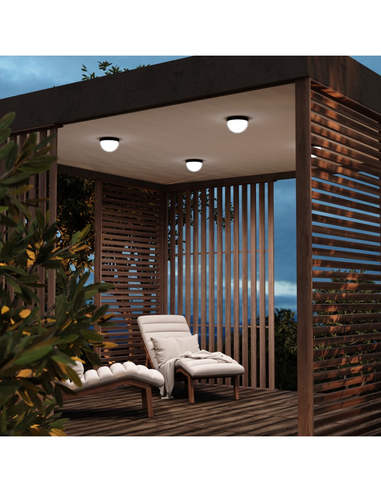 Outdoor ceiling lamps - Maytoni Outdoor Mon LED Ceiling Lamp 12W 1100lm 3000K IP65 Graphite O438CL-L12GF3K. - product kolory-swiatla.pl 2