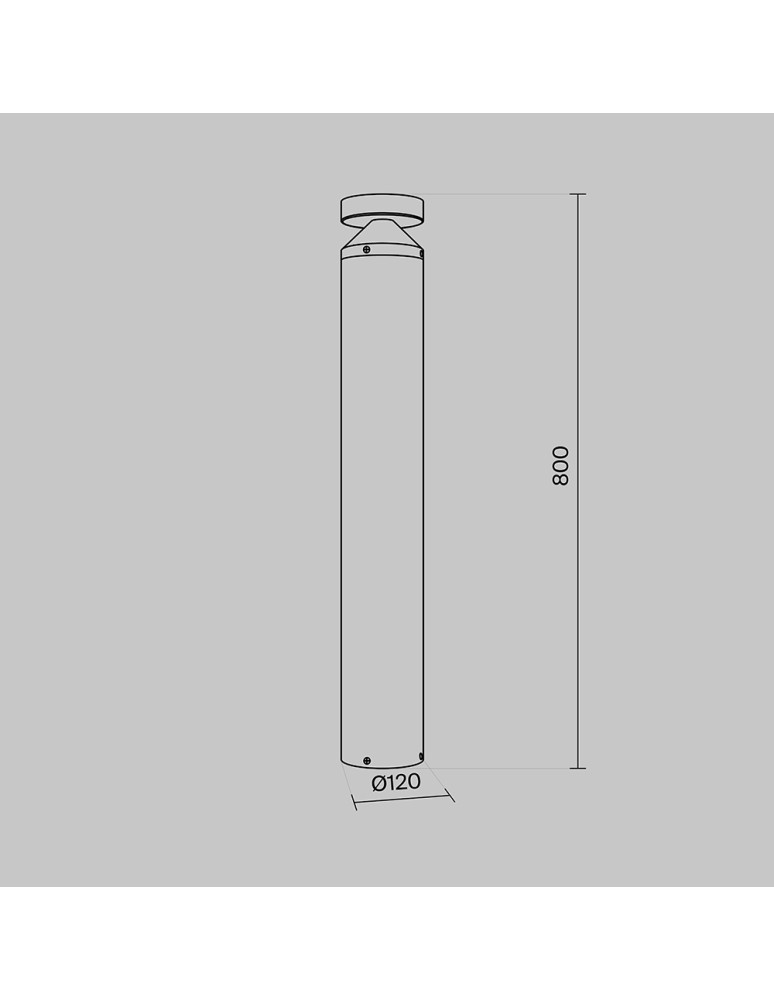 Standing garden lamps - Maytoni Outdoor Olten Garden LED 12W 300lm 3000K IP65 Graphite O591FL-L12GF3K1. - product kolory-swiatla.pl 6