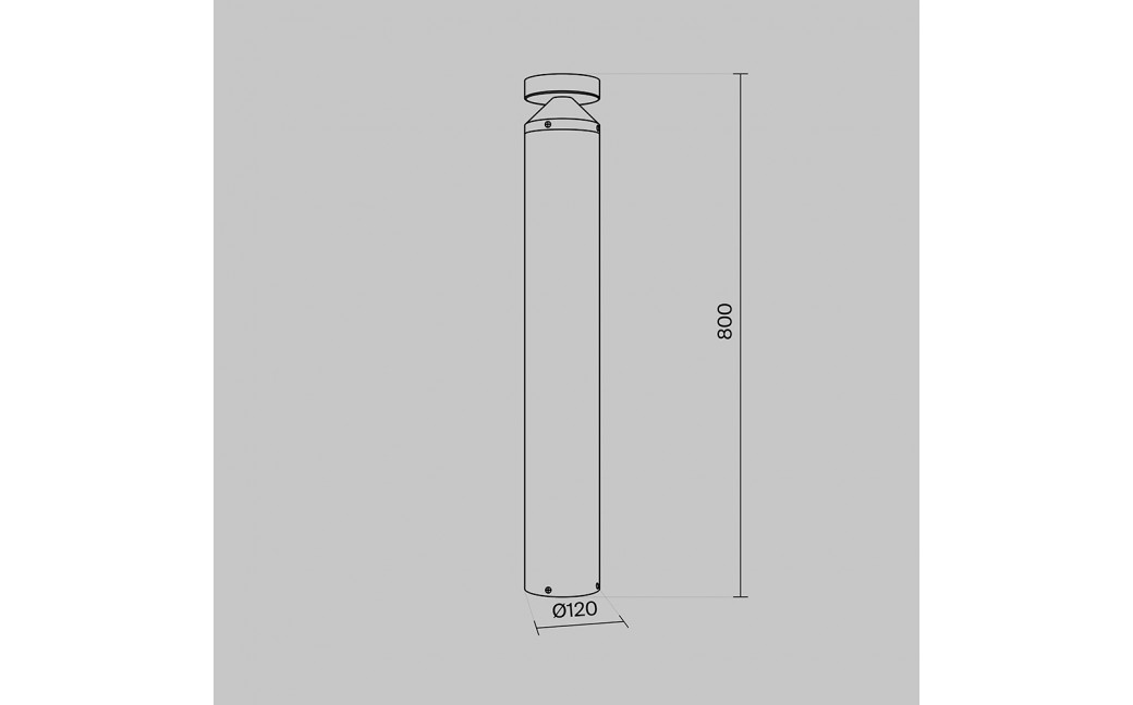 Maytoni Zewnętrzna Olten Ogrodowa LED 12W 300lm 3000K IP65 Graphite O591FL-L12GF3K1