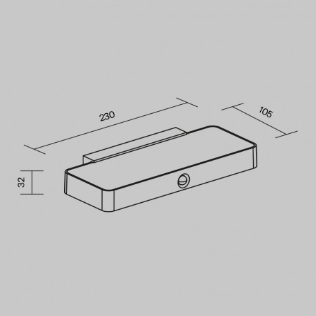 Maytoni Zewnętrzna Pir Kinkiet/Ścienna LED 2W 150lm 3000K IP54 Graphite OSL456WL-L2GF3K