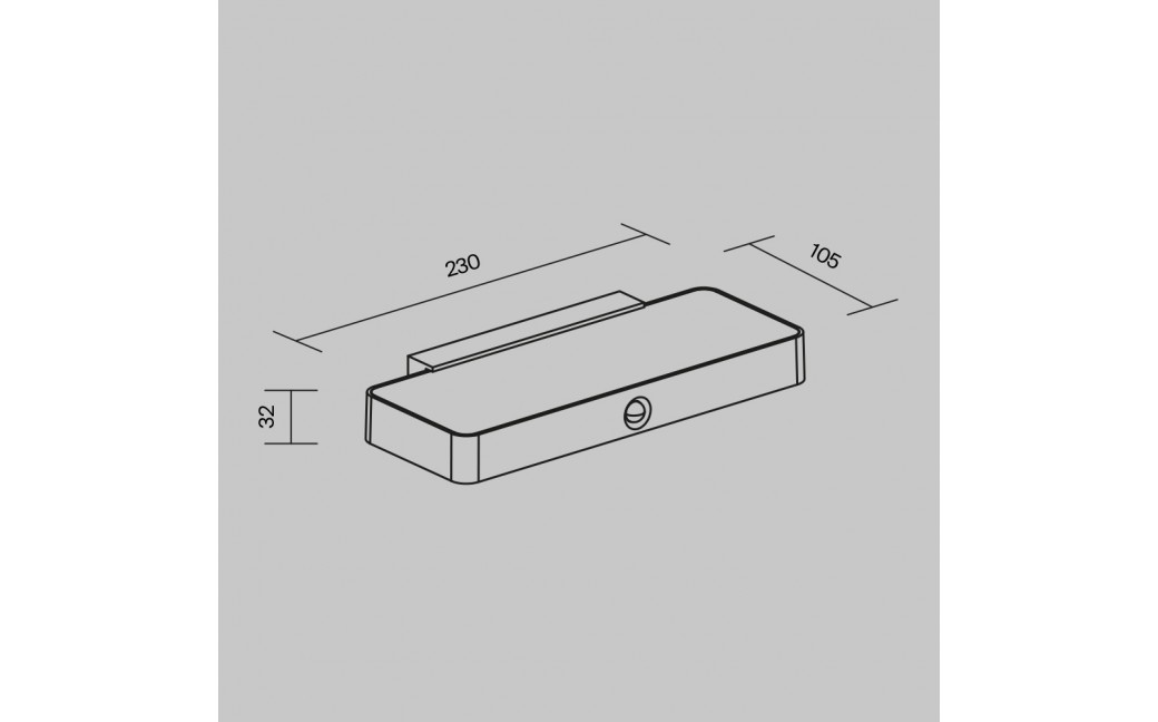 Maytoni Zewnętrzna Pir Kinkiet/Ścienna LED 2W 150lm 3000K IP54 Graphite OSL456WL-L2GF3K