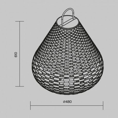 Maytoni Zewnętrzna Plet Ogrodowa LED 5W 50lm 3000K IP65 Black OSL599FL-L5B3K1