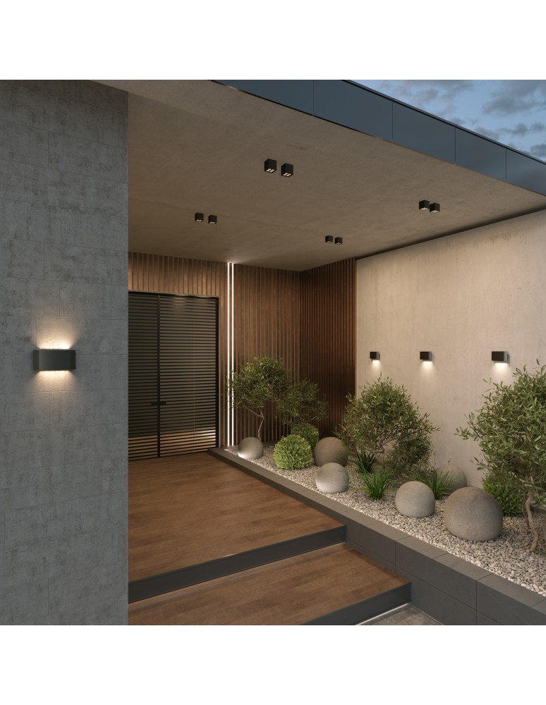 Outdoor wall lamps - Maytoni Outdoor Pull Architectural LED wall lamp 5W 300lm 3000K IP54 Graphite O412WL-L5GF3K. - product kolory-swiatla.pl 2