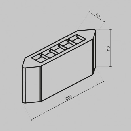 Maytoni Zewnętrzna Pull Kinkiet Architektoniczny LED 8W 400lm 3000K IP54 Graphite O412WL-L8GF3K