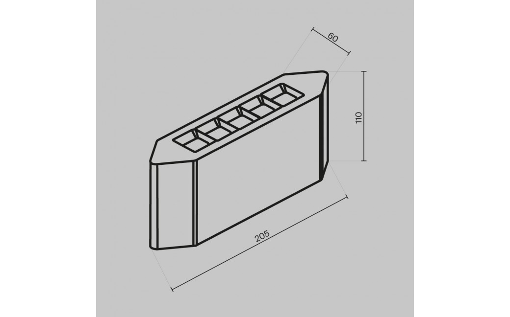 Maytoni Zewnętrzna Pull Kinkiet Architektoniczny LED 8W 400lm 3000K IP54 Graphite O412WL-L8GF3K