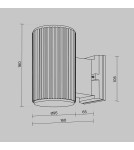 Outdoor wall lamps - Maytoni Outdoor Rando Wall lamp/ wall lamp 1xE27 60W IP54 Grey O419WL-01GR. - product 5