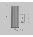 Outdoor wall lamps - Maytoni Outdoor Rando Wall lamp/wall lamp 2xE27 60W IP54 Grey O419WL-02GR. - product 5