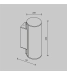 Outdoor wall lamps - Maytoni Outdoor Rock LED wall lamp/shade 12W 600lm 3000K IP54 Graphite O434WL-L12GF3K. - product 6