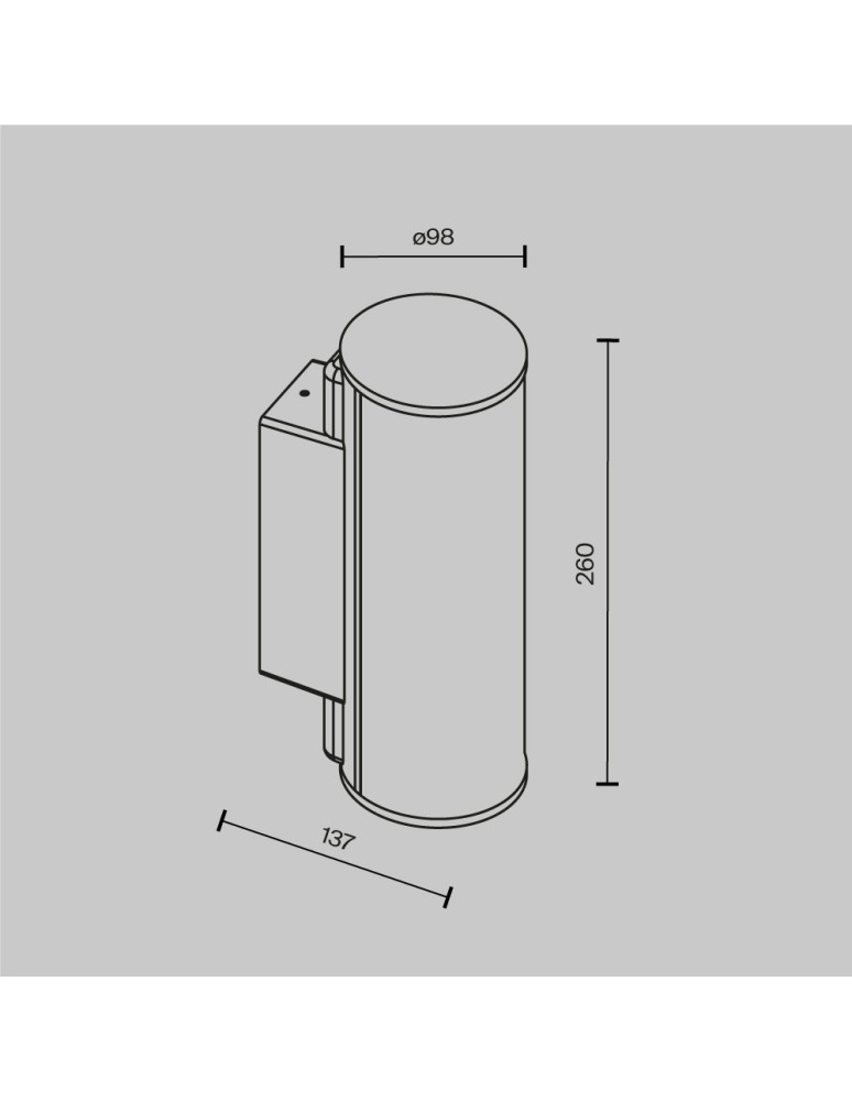 Outdoor wall lamps - Maytoni Outdoor Rock LED wall lamp/shade 12W 600lm 3000K IP54 Graphite O434WL-L12GF3K. - product kolory-swiatla.pl 6