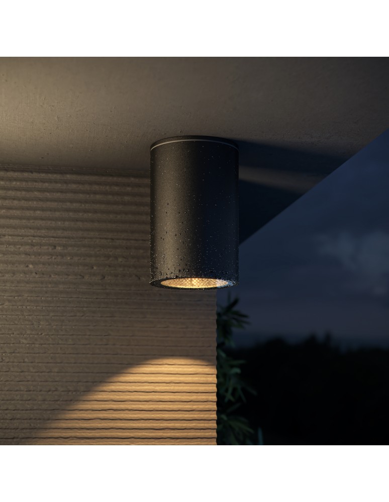 Outdoor ceiling lamps - Maytoni Outdoor Roll Ceiling Lamp 1xGU10 50W IP54 Black O307CL-01B. - product kolory-swiatla.pl 2