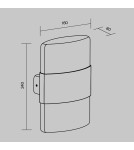 Outdoor wall lamps - Maytoni Outdoor Rom LED wall lamp/shade 12W 1300lm 3000K IP54 Graphite O442WL-L12GF3K. - product 6