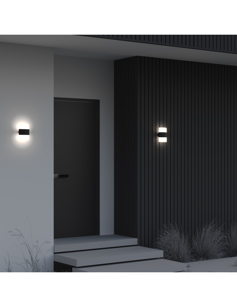 Outdoor wall lamps - Maytoni Outdoor Rom LED wall lamp/shade 12W 1300lm 3000K IP54 Graphite O442WL-L12GF3K. - product kolory-swiatla.pl 7