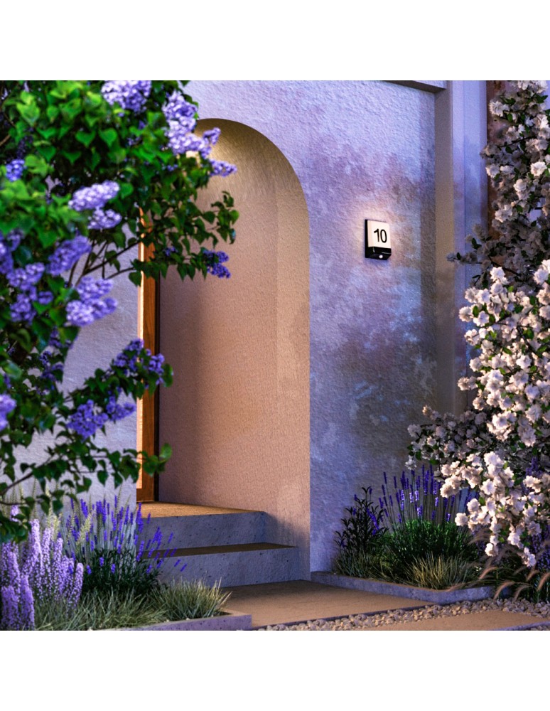 Outdoor lights with motion sensor - Maytoni Outdoor Row LED wall sconce/wall lamp 9W 500lm 3000K IP44 Graphite O448WL-L9GF3KSR - product kolory-swiatla.pl 2