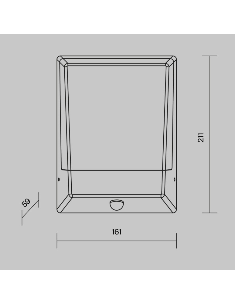 Outdoor lights with motion sensor - Maytoni Outdoor Row LED wall sconce/wall lamp 9W 500lm 3000K IP44 Graphite O448WL-L9GF3KSR - product kolory-swiatla.pl 6