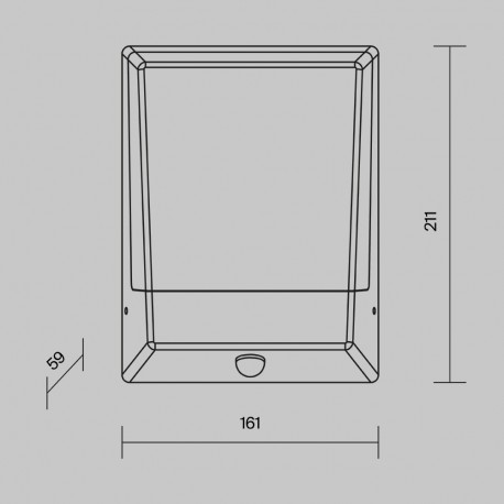 Maytoni Zewnętrzna Row Kinkiet/Ścienna LED 9W 500lm 3000K IP44 Graphite O448WL-L9GF3KSR