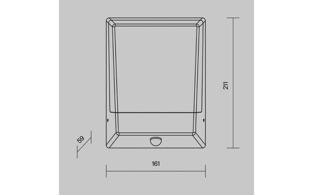 Maytoni Zewnętrzna Row Kinkiet/Ścienna LED 9W 500lm 3000K IP44 Graphite O448WL-L9GF3KSR