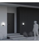 Outdoor lights with motion sensor - Maytoni Outdoor Row LED wall sconce/wall lamp 9W 500lm 3000K IP44 Graphite O448WL-L9GF3KSR - product 7