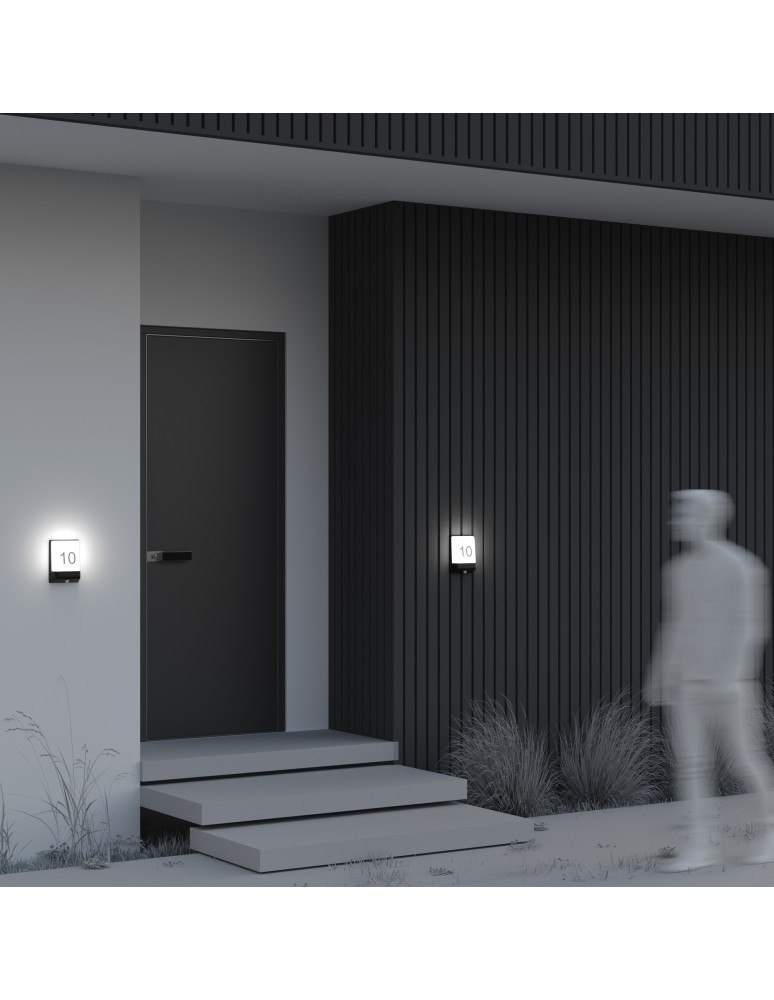 Outdoor lights with motion sensor - Maytoni Outdoor Row LED wall sconce/wall lamp 9W 500lm 3000K IP44 Graphite O448WL-L9GF3KSR - product kolory-swiatla.pl 7