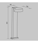 Standing garden lamps - Maytoni Outdoor Share Garden LED 12W 1100lm 3000K IP54 Graphite O443FL-L12GF3K. - product 6