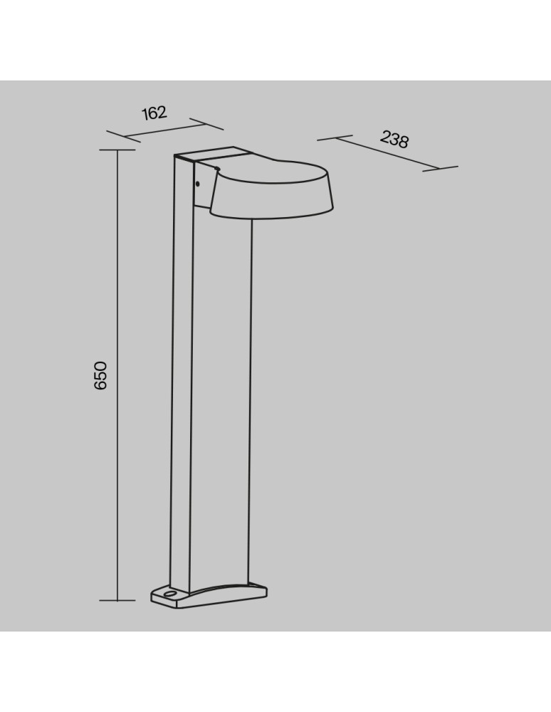 Standing garden lamps - Maytoni Outdoor Share Garden LED 12W 1100lm 3000K IP54 Graphite O443FL-L12GF3K. - product kolory-swiatla.pl 6