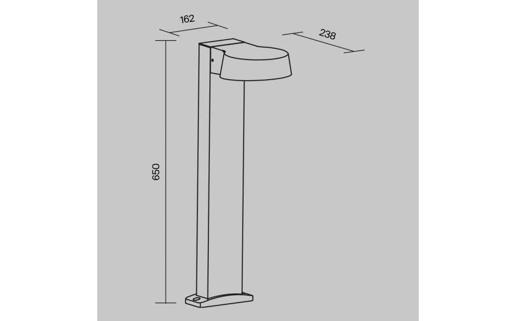 Maytoni Zewnętrzna Share Ogrodowa LED 12W 1100lm 3000K IP54 Graphite O443FL-L12GF3K