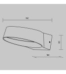 Outdoor wall lamps - Maytoni Outdoor Share LED wall sconce/wall lamp 12W 1200lm 3000K IP54 Graphite O443WL-L12GF3K. - product 6