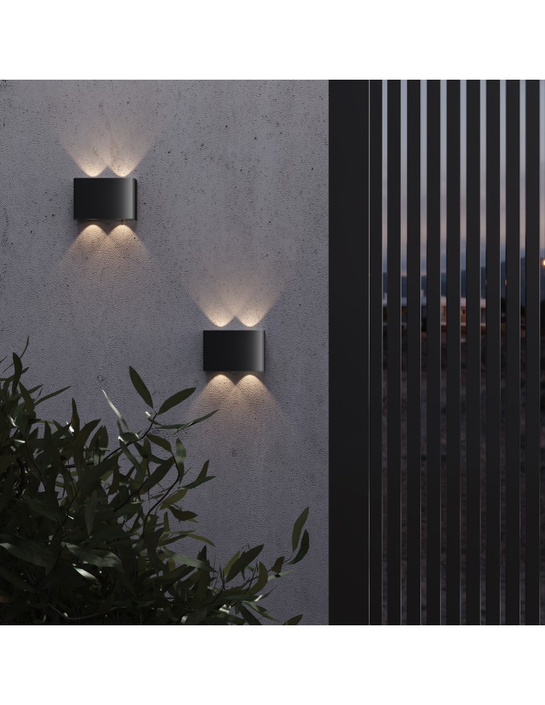 Outdoor wall lamps - Maytoni Outdoor Show Architectural LED wall lamp 4W 200lm 3000K IP54 Graphite O433WL-L4GF3K. - product kolory-swiatla.pl 2