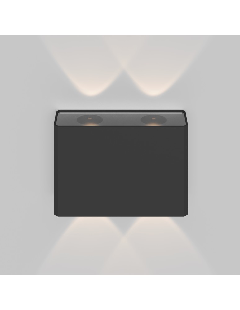 Outdoor wall lamps - Maytoni Outdoor Show Architectural LED wall lamp 4W 200lm 3000K IP54 Graphite O433WL-L4GF3K. - product kolory-swiatla.pl 4