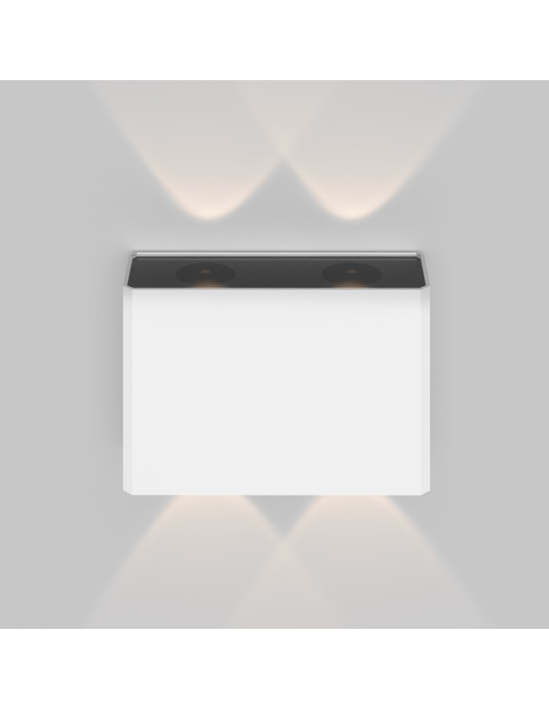 Outdoor wall lamps - Maytoni Outdoor Show Architectural LED wall lamp 4W 200lm 3000K IP54 White O433WL-L4W3K. - product kolory-swiatla.pl 3