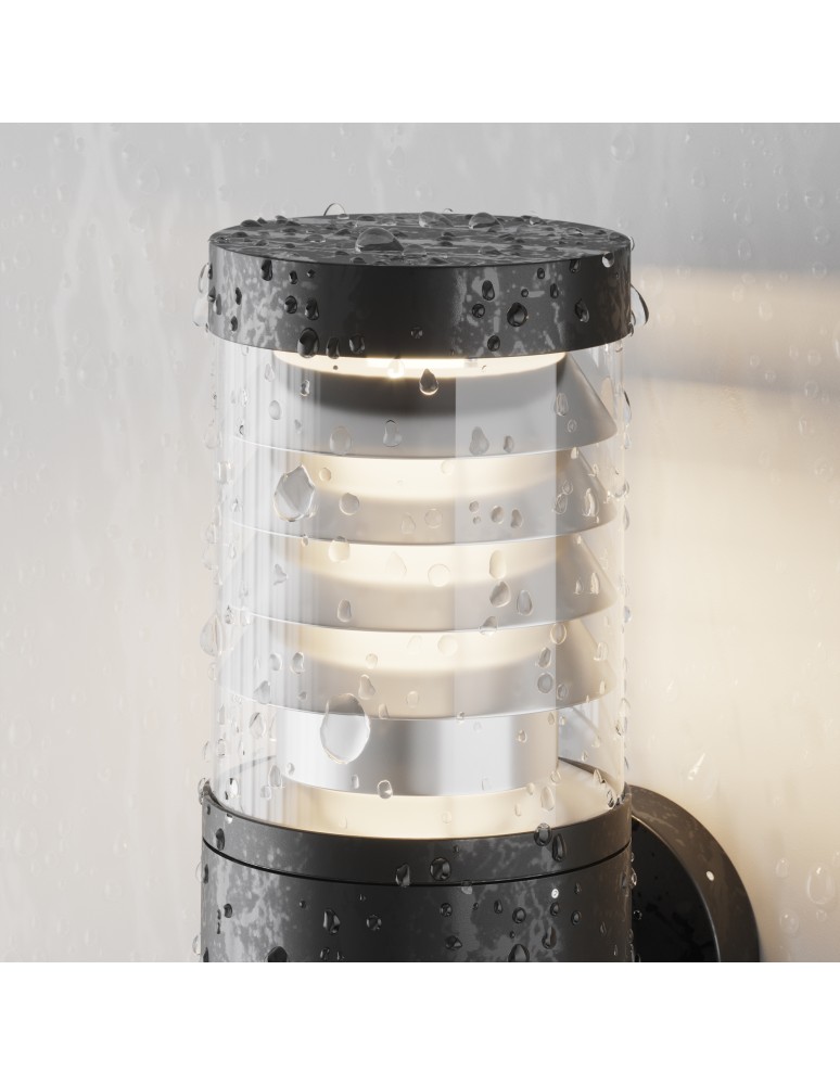 Outdoor wall lamps - Maytoni Outdoor Spir LED wall sconce/wall lamp 12W 350lm 3000K IP54 Graphite O439WL-L12GF3K - product kolory-swiatla.pl 3