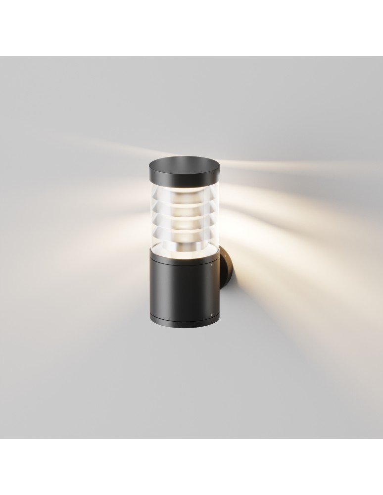 Outdoor wall lamps - Maytoni Outdoor Spir LED wall sconce/wall lamp 12W 350lm 3000K IP54 Graphite O439WL-L12GF3K - product kolory-swiatla.pl 4