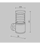 Outdoor wall lamps - Maytoni Outdoor Spir LED wall sconce/wall lamp 12W 350lm 3000K IP54 Graphite O439WL-L12GF3K - product 5